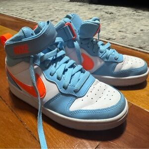Nike Kids Sneakers - Light Blue and Orange